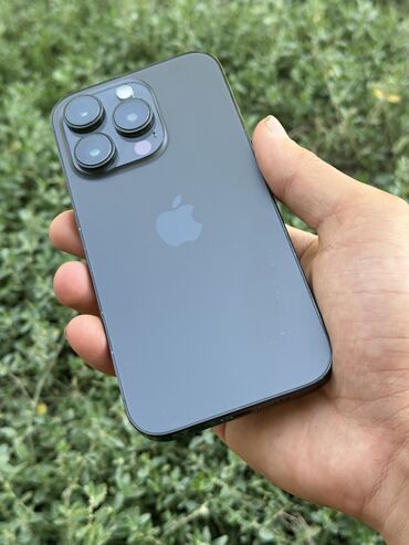 купить айфон дешево оригинал: IPhone 14 Pro, Колдонулган, 256 ГБ, Кара, Заряддоочу түзүлүш, Коргоочу айнек, Каптама, 97 %