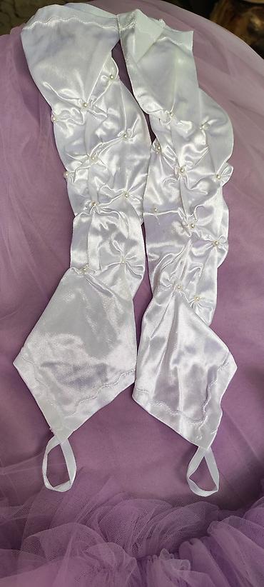 Свадебные аксессуары: Свадебный аксессуар, Свадебные перчатки, Б/у, цвет - Белый — 4