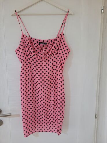 pcelica maja haljine za punije: XL (EU 42), bоја - Roze, Drugi stil, Na bretele