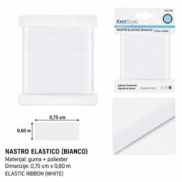 KMT Zatezač tereta bela 5201391 Elastična traka za šivenje i ručni