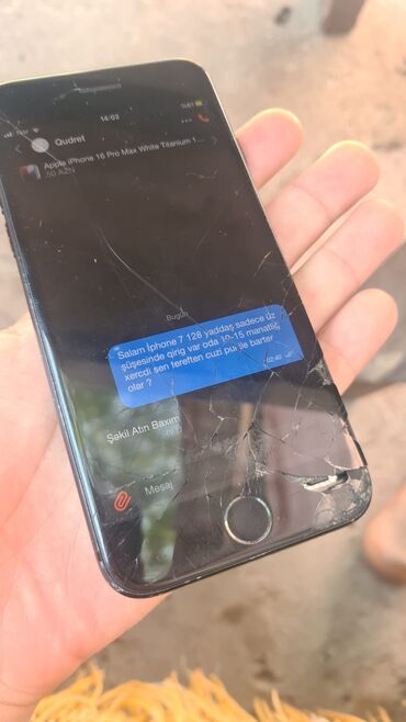 işlənmiş matorlar: IPhone 7, 128 ГБ, Черный