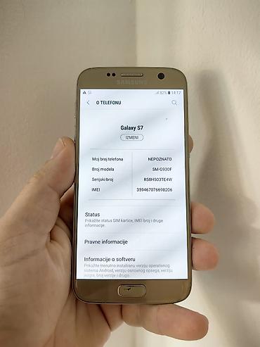 ruter prodaja: Samsung S7 gold otključan za sve mreže, sa 4/32 gb memorije, dobro — 4