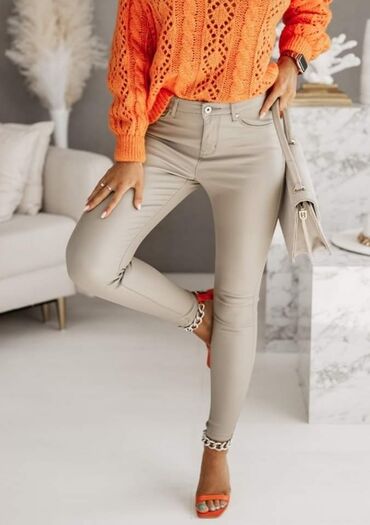 Pantalone: ⬆️⬆️⬆️ pantlone od eko koze sa elastinom za vitkiji i puniji stas u — 10