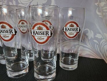 Čaše: Case nove,vintaz Kaiser za pivo. Case komada 6 u ceni — 5
