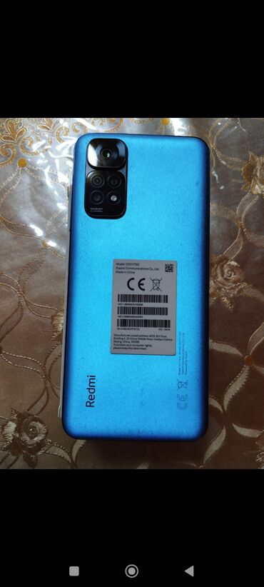 купить кнопочный телефон в баку: Xiaomi Redmi Note 11S, 128 ГБ, цвет - Синий, 
 Отпечаток пальца