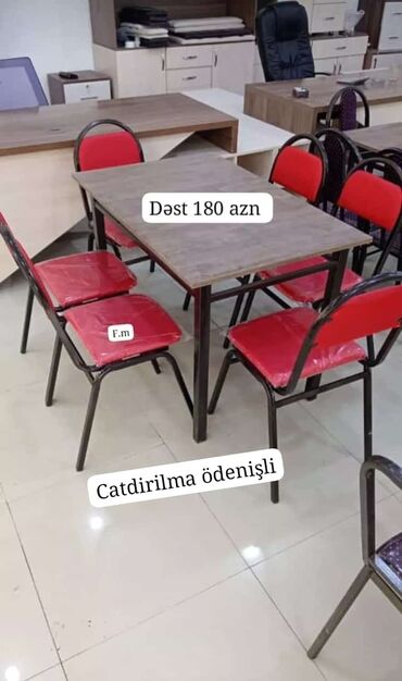 ikinci el mebel mingecevir: Balkon üçün, Yeni, Açılmayan, Dördbucaq masa, 6 stul