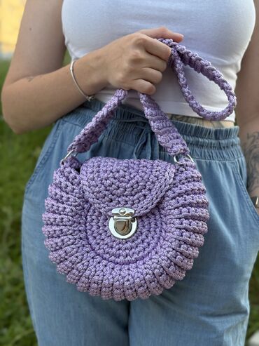 srebrne ogrlice sa cirkonima: Shoulder bag, Handmade