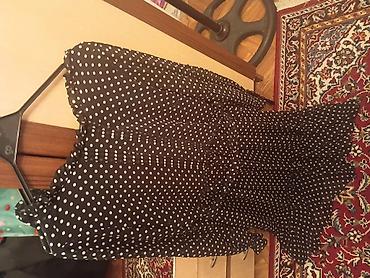 rezin bot: Qara rəngli, ağ xallı qadın paltarı - Naxış: Klassik polka-dot (ağ — 1