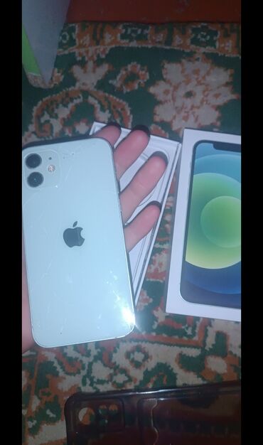 компьютер купить в бишкеке: IPhone 12, Б/у, 64 ГБ, Зеленый, Коробка, 68 %