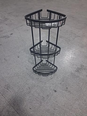 divar ref: Bucaq üçün 3 mərtəbəli vanna otağı rəfi - Material: metaldan — 1