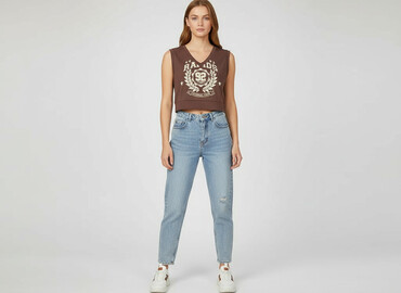 koszulka trapstar niebieska: FB Sister, Top damski, rozmiar S