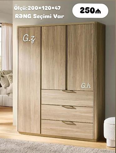 Мебель для дома: Üç qapılı geyim dolabı - Ölçü: 200 × 120 × 47 sm (şəkildə göstərilib) — 1