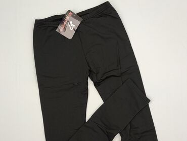 czarne prążkowane bluzki: Leggings Sports for women, size M (EU 38)