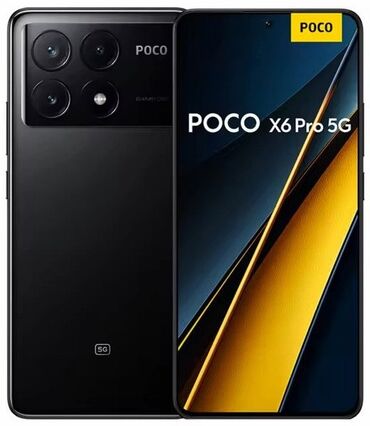 телефоны poco: Poco X6 Pro 5G, Б/у, 512 ГБ, цвет - Черный, 2 SIM