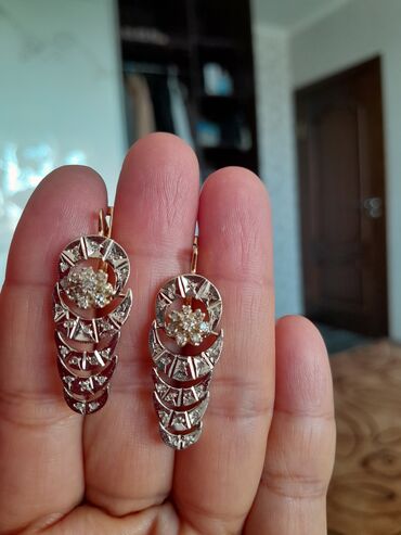 Серьги: Серьги, Проба 583, Без вставки, Женские, Винтажный стиль