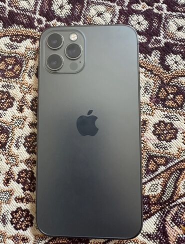айфон 12 обычный: IPhone 12 Pro, Колдонулган, 256 ГБ, Графит, Каптама, 100 %