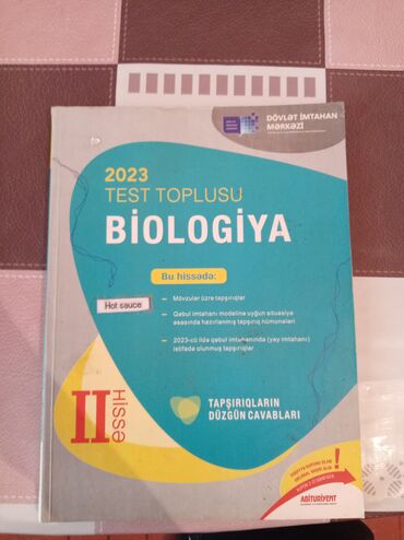 Азербайджанский язык: 2023-cü il üzrə hazırlanmış Biologiya fənnindən test toplusu. Bu toplu