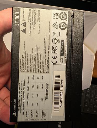 cpu cooler: Блок питания, Новый, Corsair, 1000 Вт, Platinum, 1000 Вт — 7