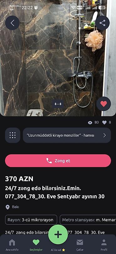 Otaqların uzunmüddətli kirayəsi: Bu şərəfsizin paylaşdığı elanlara qəti şəkildə inanmayın yalandan beh — 8