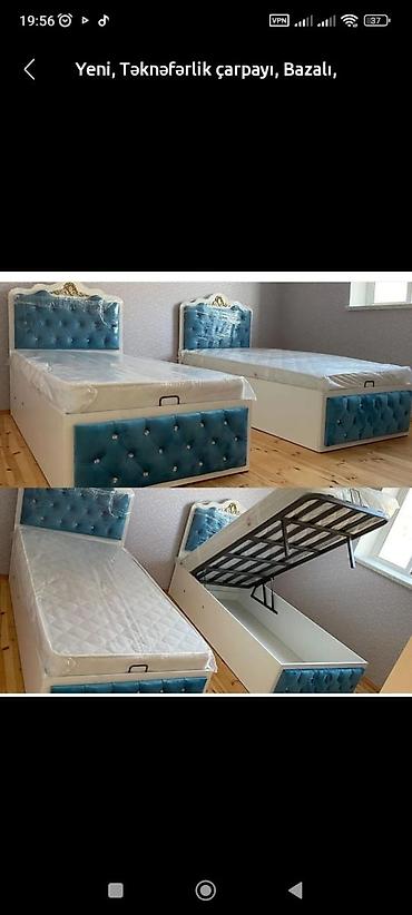 Çarpayılar: Yeni, Təknəfərlik çarpayı, Bazasız, Matras ilə, Siyirməsiz, Azərbaycan — 16