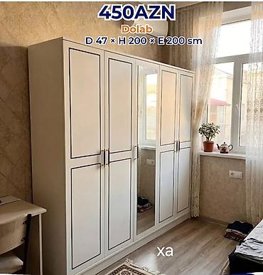 guzgulu: Dolab – 450 AZN Ölçülər: D 47 × H 200 × E 200 sm Ağ rəngdə — 1