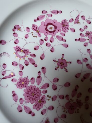 Ostali antikviteti: Tanjiri 8 kom.Meissen Indian Pink Flowers.4g. Meissen tanjiri 8 — 12