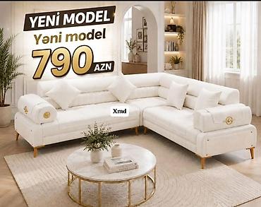 Yeni model L formalı künc divan - Rəng: ağ/krem tonlarında - Dizayn lalafo.az -da Yeni model L formalı künc divan - Rəng: ağ/krem tonlarında - Dizayn