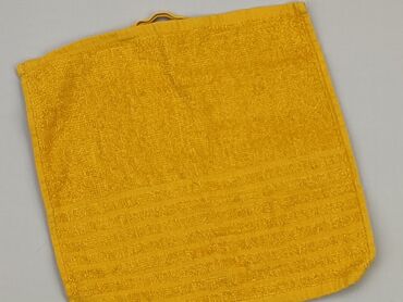 Tekstylia: Ręcznik 30 x 30, kolor - Żółty, stan - Dobry