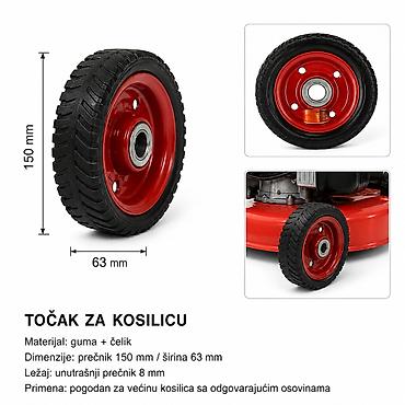 KMT Pu 9367916 Opis: Zamenski/ugradni točak pogodan za kolica