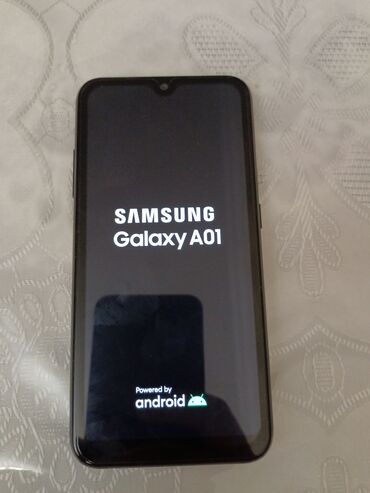 samsung ucuz: Samsung Galaxy A01, 16 ГБ, цвет - Черный, Две SIM карты