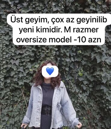 Pencəklər: Yeni kimidir, çox az istifadə olunub. Oversize model