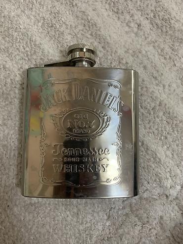 фляги: Фляга Jack Daniel’s (сталь, с гравировкой) - Классическая — 1