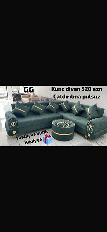 Künc divan və klassik divan modelləri - Künc divan: 520 AZN -