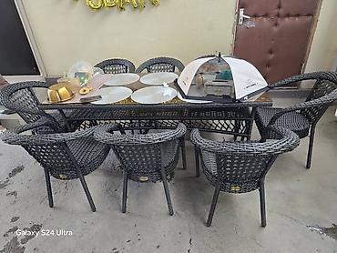 кухонные уголки мебель: Комплект садовой мебели, Стол, Ротанг — 4