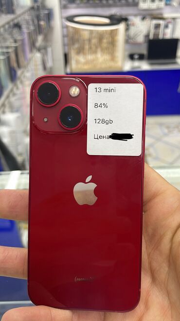 Apple iPhone: IPhone 13 mini, Б/у, 128 ГБ, Красный, 78 %