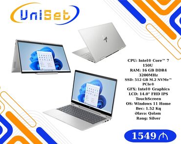 Masaüstü kompüterlər və iş stansiyaları: Yeni HP 14 ", Intel Core i7, 512 GB, Ünvandan götürmə, Ödənişli çatdırılma
