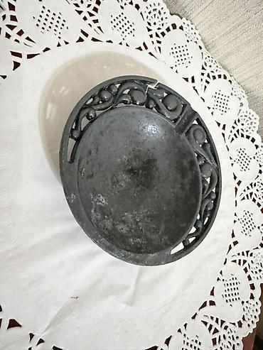 Qab-qacaq və mətbəx ləvazimatları: Boşqablar, 2 ədədli dəst, rəng - Boz, Metal — 6