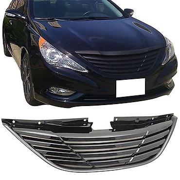 kar: Hyundai Sonata 2011-2014 üçün mat qara radiqtor barmaqlığı Çatdırılma — 1