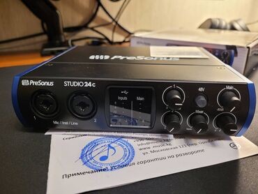 Усилители и приемники: Продаю звуковую карту PreSonus Studio 24c Использовалась для домашней