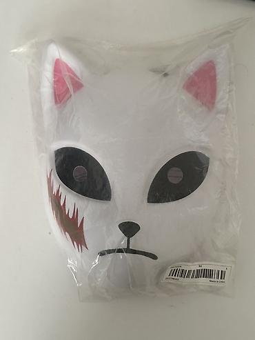 panda geyimi: Məhsul: Tülkü/it üslubunda dekorativ maska - Rəng: ağ, qulaq içləri — 1