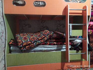 уходовые средства для детей: Двухярусная кровать, шкаф детский вместе за 10 000 сомов адрес