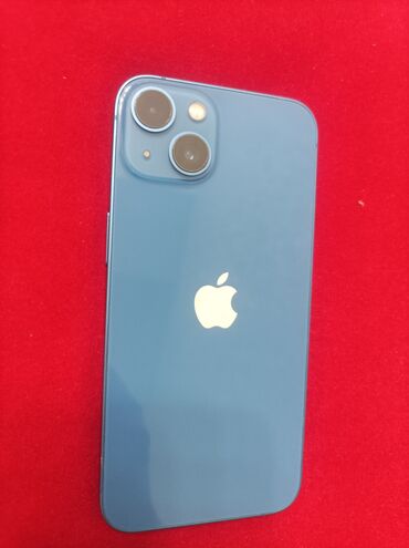 iphone 13 128gb бишкек: IPhone 13, Колдонулган, 128 ГБ, Blue Titanium, Заряддоочу түзүлүш, Коргоочу айнек, Каптама, 80 %