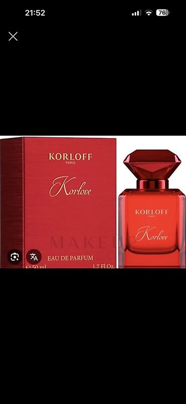 Korloff Paris – Korlove Eau de Parfum (50 ml) sadece iysine baxilib lalafo.az -da Korloff Paris – Korlove Eau de Parfum (50 ml) sadece iysine baxilib