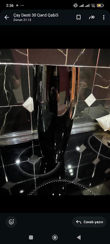 cay: Çay dəsti, rəng - Ağ, Farfor, 6 nəfərlik — 7