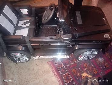 Uşaq üçün elektrik maşınları: Uşaq üçün elektrikli minik maşını – Mercedes G-Class üslubunda, qara — 4
