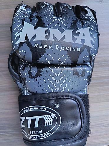 mma: MMA məşqləri və döyüş idman növləri üçün yarımbarmaq əlcək. Şəkillərdə — 4