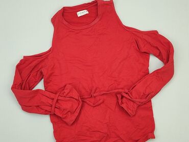 czerwona eleganckie bluzki: Bluzka Damska, Pull and Bear, M, stan - Dobry