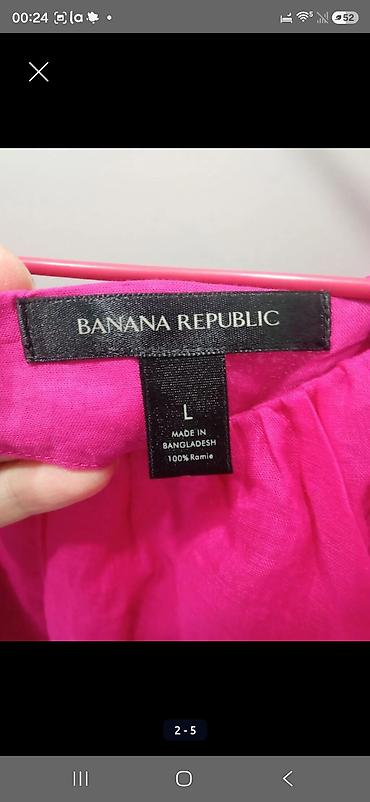 tory burch: Платье Banana Republic - Яркое фуксия-платье мини с объемными — 3