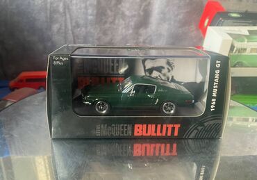 Avtomobil modelləri: Коллекционная модель Ford Mustang GT Bullit darkgreen 1968 Steve