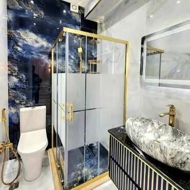 Duş kabinaları, arakəsmələr: Yeni Üstü açıq kabina, Künc üçün, Pulsuz çatdırılma — 3